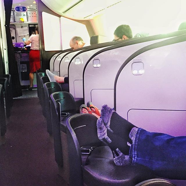 Feet up, take off with @virginatlantic
