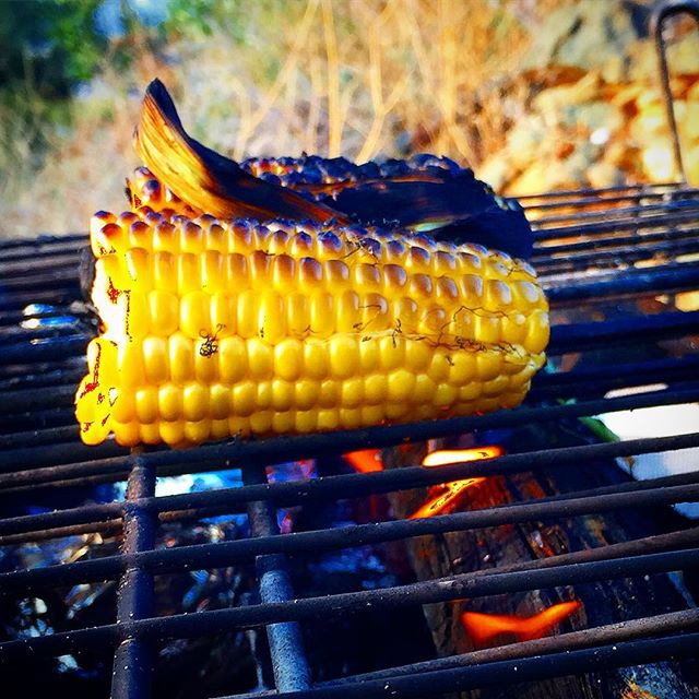 Mmmm.... #bbq #cornonthecob is a delicious way to start an #alfresco dinner in #Spain. #lovefood food  #lovelife