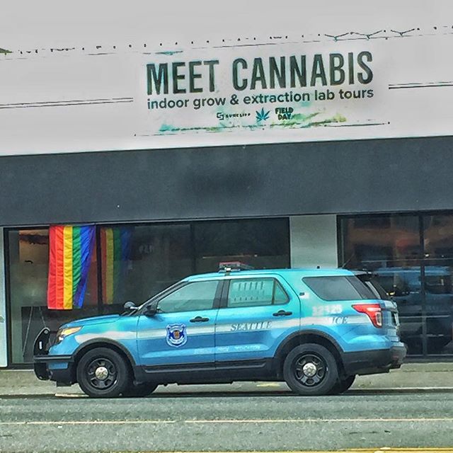 I've never been one for #cannabis but it seems popular in#Seattle with 3 #cannabisshops in a row. #photooftheday #travelphotography #seattlelife #travelblogger